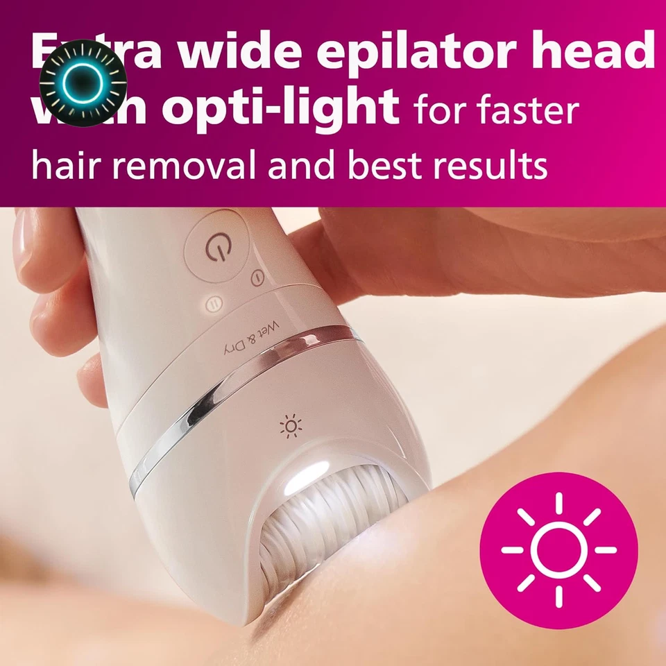 Philips Depiladora Serie 8000 Húmeda y Seca 3 en 1 con Accesorio para Afeitadora y Recortadora... Foto 3 de 4