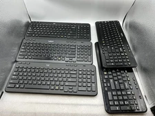 LOT OF 5 Logitech K360 Y-R0042 Wireless Black Keyboard NO USB Receiver FREE S/H