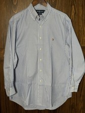 Vtg Polo Ralph Lauren Yarmouth cotton Oxford Shirt 16 1/2 33  54  Chest New NT