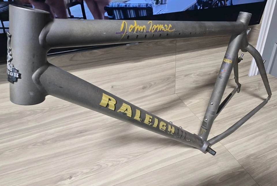 Raleigh John Tomac Titanium Bike Frame 18 Inch USA Made - Image 4 of 4