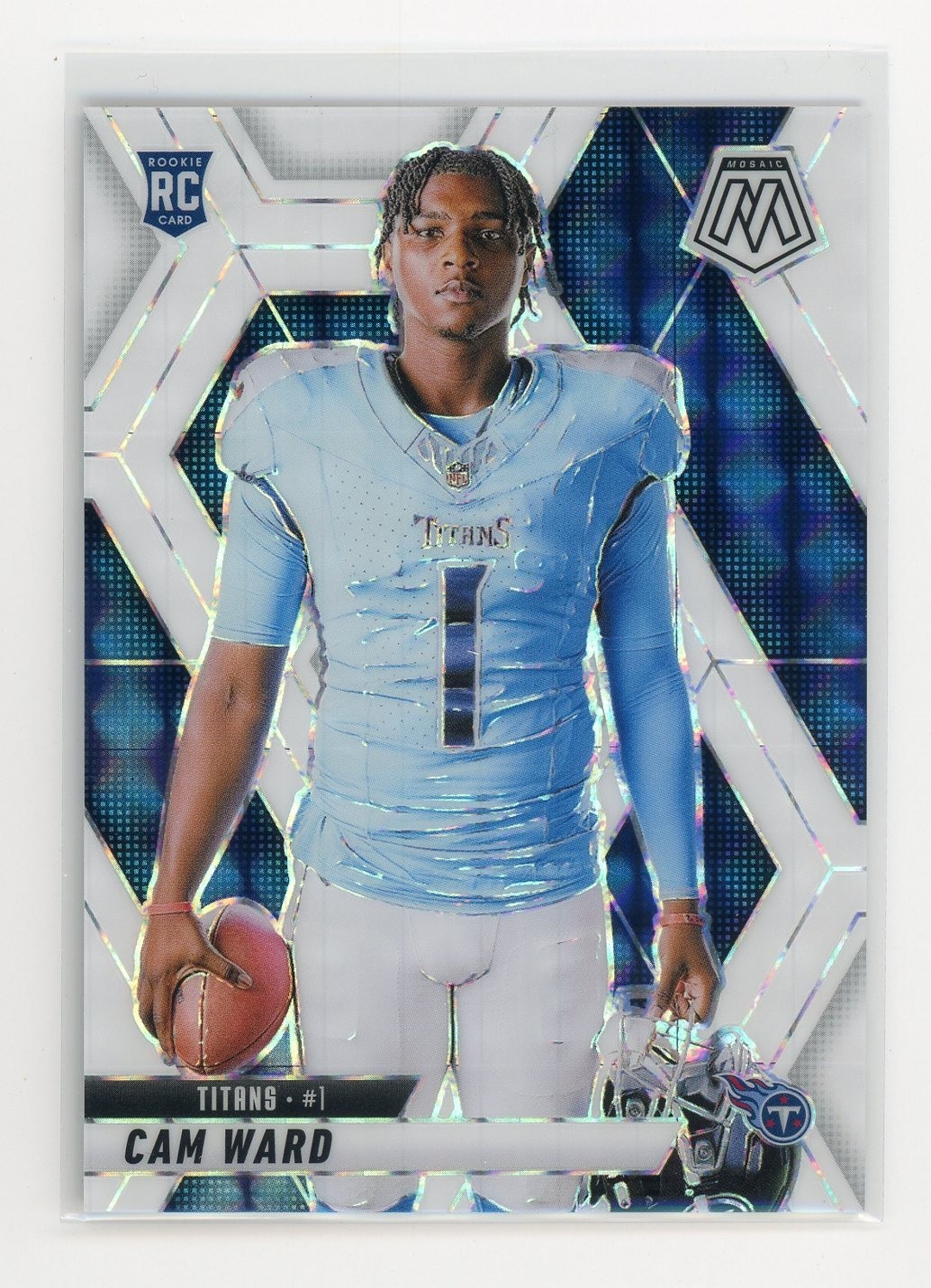 2025 Mosaic Cam Ward Variation #272 Rookie Mosaic White /25 Titans