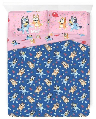 Bluey Berry Plaid Kids Quilted Blanket & Sheet Set-W158882240842, W53109336572