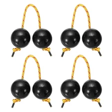 Rhythm African Shaker Kashaka with Yellow Rope for Party (4 Pack, Black)
