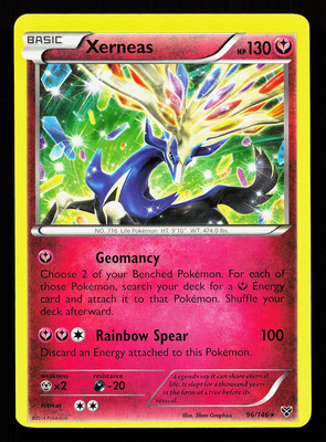 ポケットモンスター Y EUR版 Xerneas 96/146 Rare OFF CENTER Error Misprint XY Base Set Pokémon