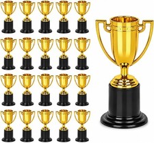 Durable Gold-Plated Mini Trophies - 24-Pack Perfect for Celebrating Achievements