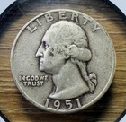 1951-P Washington Quarter - Actual Coin Shown - Free Shipping & Tracking INV#173