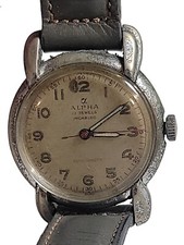 Reloj Pulsera ALPHA 17 Joyas Incabloc Puntero Rojo Estilo Militar De Colección