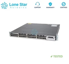 Cisco WS-C3750X-48P-L 48 Port PoE+ Gigabit Ethernet Switch C3KX-PWR-715WAC