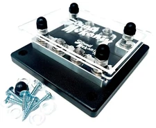 Heavy Duty Quad (4 Spot) Linked ANL Fuse Holder -Unbreakable Base- Made in USA