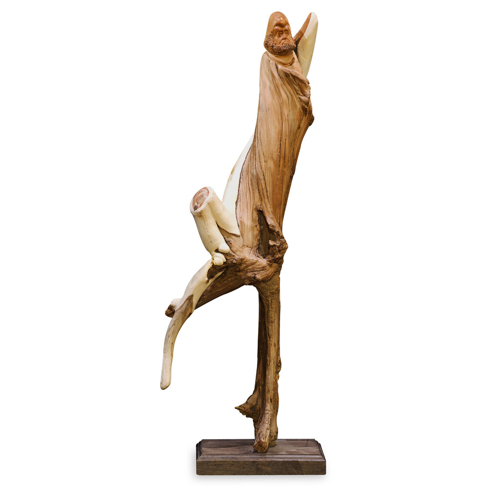 US Seller - Cedar Wood Root Damo Asian Sculpture | eBay