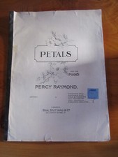 VINTAGE SHEET MUSIC PETALS FOR THE PIANO BY PERCY RAYMOND GREAT **** MUST SEE