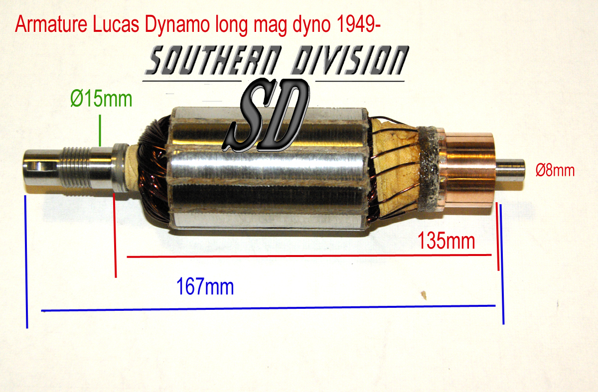 LU200754R Anker 6V Dynamo armature Mag Dyno 60W E3LM BSA Ariel 