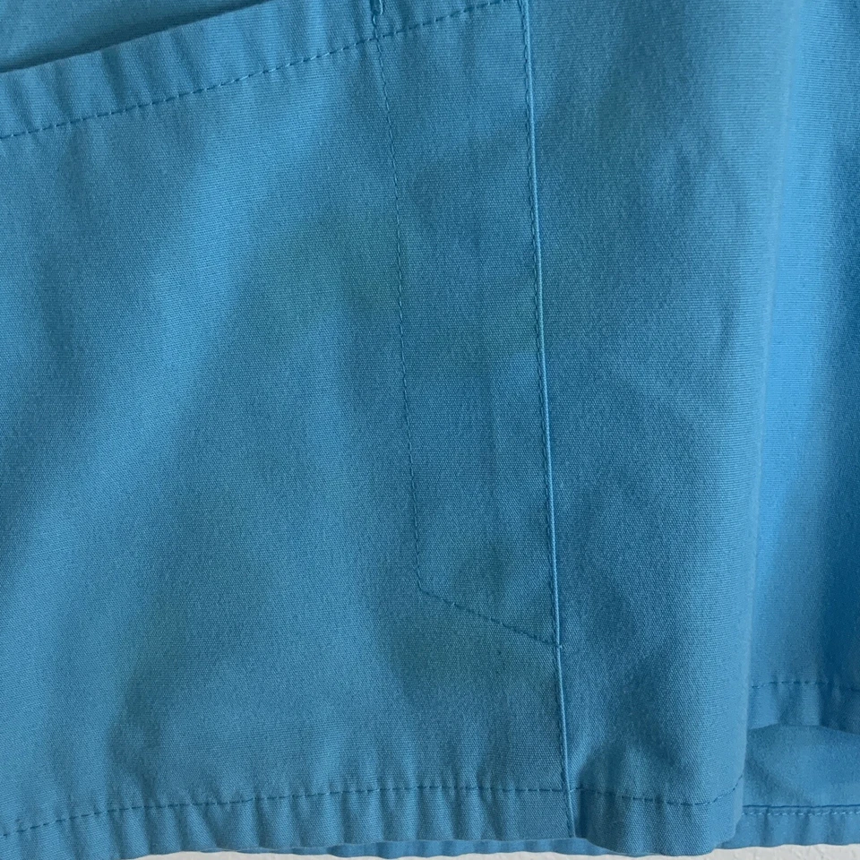 SB Scrubs Blue Mock Neck Scrub Top Medical Uniform Medium - Image 3 of 4