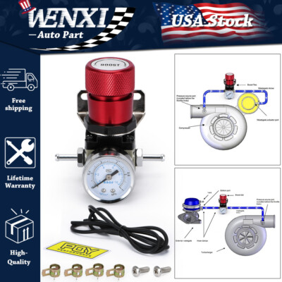 RED JDM Universal Manual Turbo Boost Controller 1-150 PSI Gauge For ...