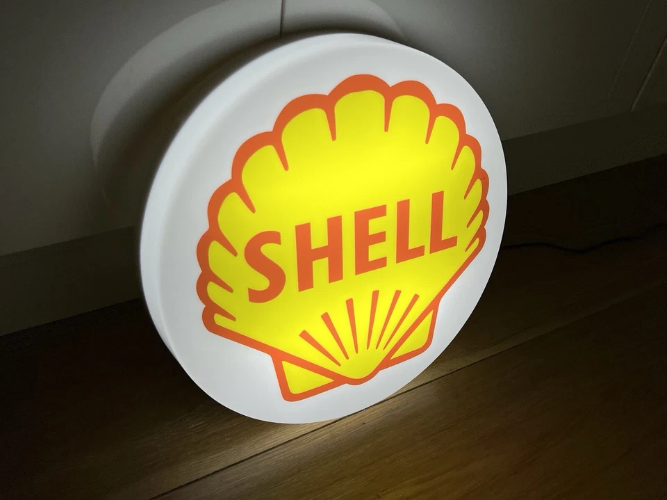 Shell Clam Illuminated Logo Sign Garage Showroom Dealership Yellow 24” x 24” - Image 2 of 4