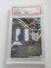 2022 Spectra Rookie Patch Auto Neon Black Light Hassan Haskins RC /10 PSA 9 MINT