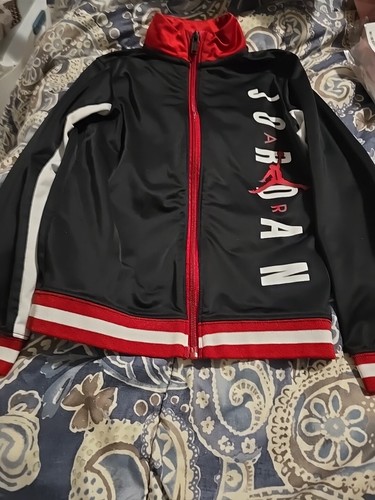 Nike Air Jordan Jackets Youth Boys Large 6 - 7 Black Full Zip Graphic Bundle - Picture 2 of 13