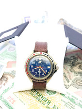     Rare Komandirskie Submarine Vostok Wostok Commander USSR Blue Service   