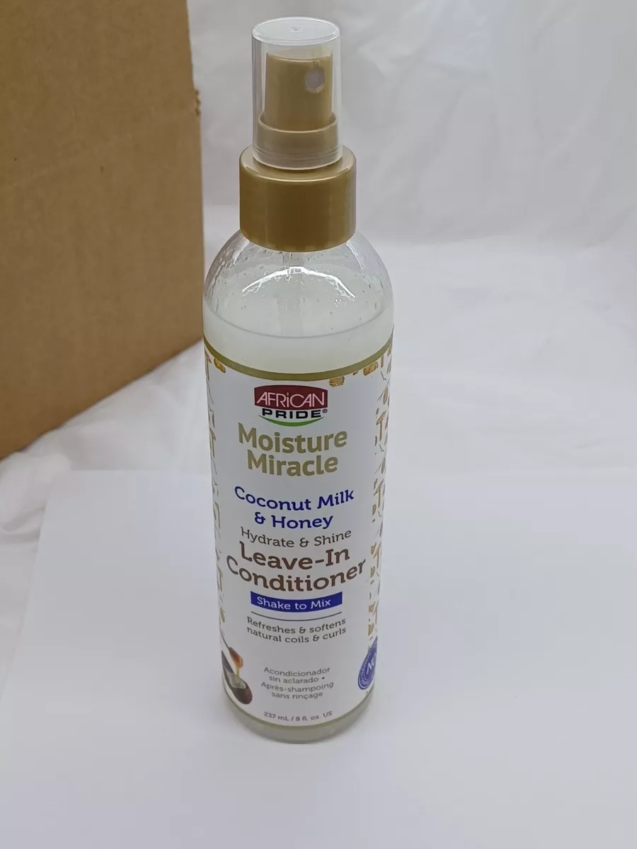 African Pride Moisture Miracle Coconut Milk And Honey Leave In Conditioner 8 oz