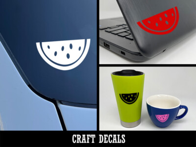 Watermelon Fruit Slice Craft Vinyl Decal Sticker