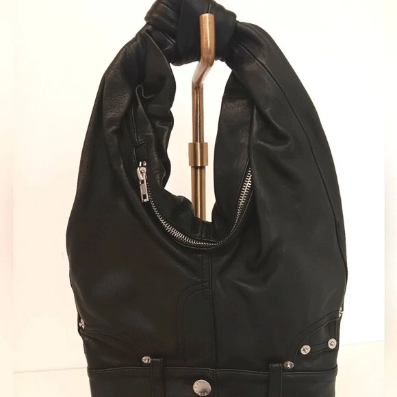 Alexander Wang Mini Tote in pelle linea jeans 5 tasche Nero