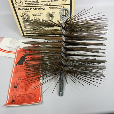 Kleen Flue 8'' Steel Wire Chimney Cleaning Brush KF-8 Pre-Owned IN BOX