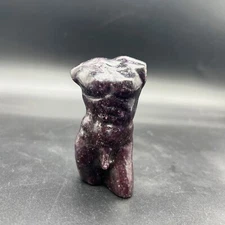 2.76" Natural carved lepidolite Crystal Male Model Sculpture Reiki Crystal heal