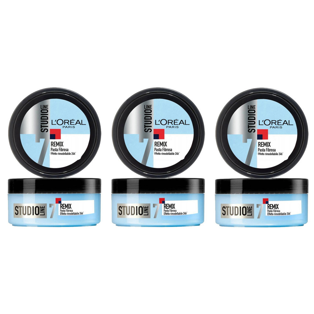 L'Oreal Paris Studio Line Remix Pasta Fibrosa Modellante Capelli 150ml 3pz