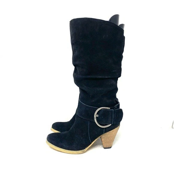 Very Volatile Black Suede Boots Women s Size 7