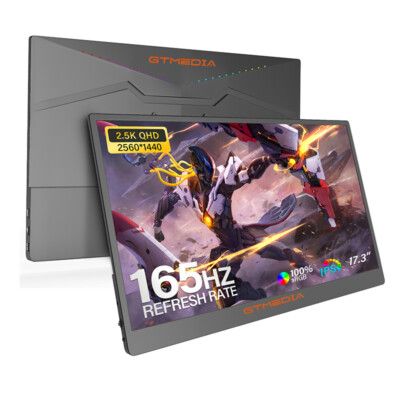 2.5K 165Hz Tragbarer Monitor Gaming Bildschirm für PS5 Switch Xbox USB-C HDMI
