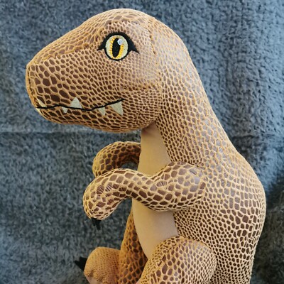 Build A Bear brauner Raptor Jurassic Park Dinosaurier weiches Plüschtier. 