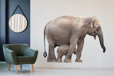 3D Süßes Elefant C90 Tier Wallpaper Wandbild Poster Wandaufkleber Abziehbild Wen