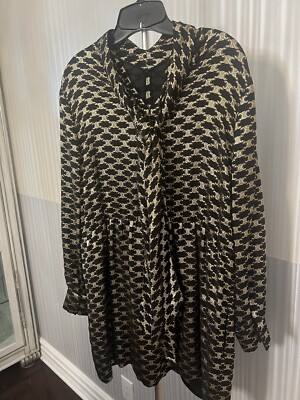 Celine Silk mid-length dress 41 Never worn Black, Silk