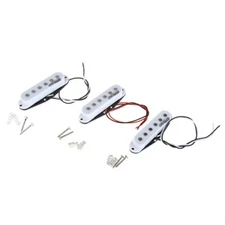 Wilkinson White High Output Ceramic Single Coil Pickup Set For Strat ST Guitar