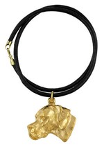 English Pointer, English Pointer I - Dog Collar, Gold-Plated Pendant For