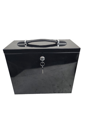XiaoBoshi Portable File Box Folder Storage Security Metal Documents 2 Keys