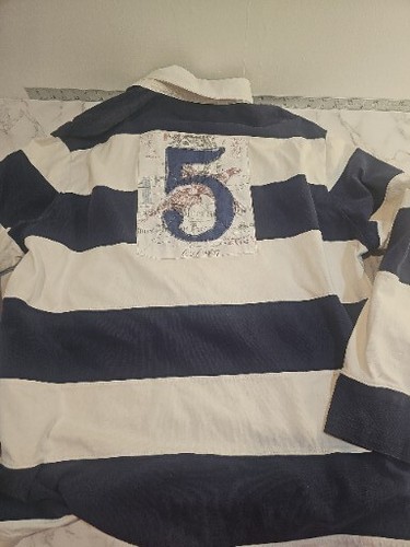 Mens Polo Golf Club Long Sleeve Collared Striped Shirt Size 2XL Blue White - Picture 7 of 10