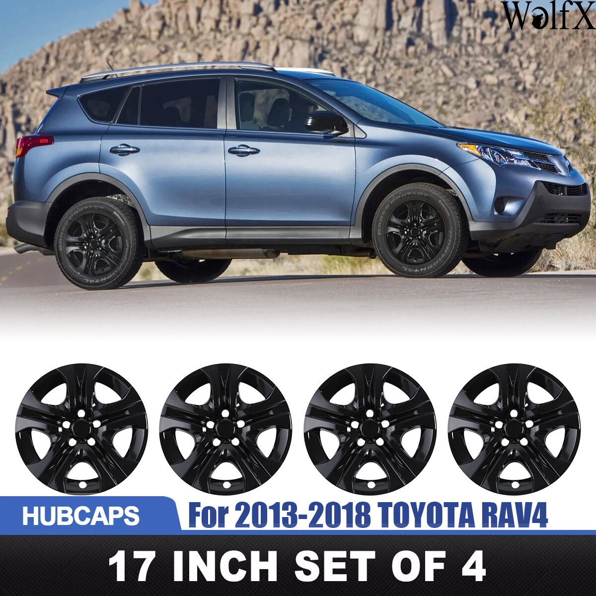 For 2013-2018 Toyota RAV4 17 Inches Hubcap Set of 4 Wheel Rim Skin Cover