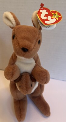 TY Beanie Babies 1996 POUCH the  Kangaroo Style 4161 PVC Deutschland