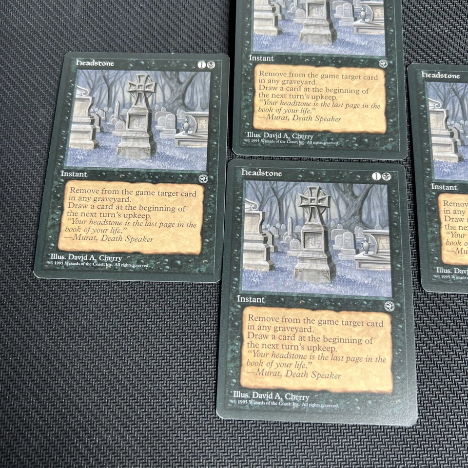 Headstone MTG Homelands Magic the Gathering Black Playset Vintage 4 - Image 2 of 4