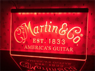 Martin ロゴ入りネオンサイン Martin Guitars Acoustic Music Neon Light Sign gift home room