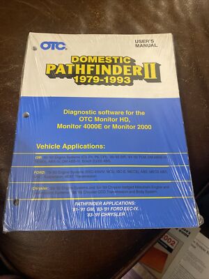 SPX OTC Domestic Pathfinder II 1979-1993 User's Manual 103755 Scan Tool Guide 