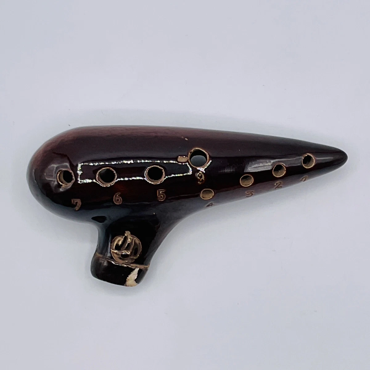 SPIEL VTG Ocarina Brown Glazed Sweet Potato Flute Instrument