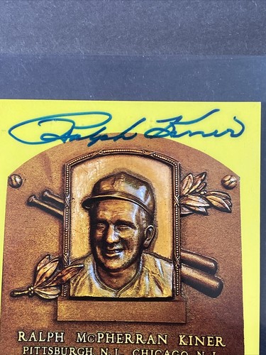 Ralph Kiner Pirates Signed Autographed Baseball Hall Of Fame HOF Plaque BB169 - Picture 5 of 8