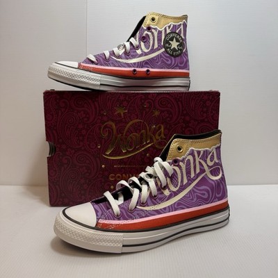 Converse Willy Wonka SWIRL Chuck Taylor HI A08154C RARE! Size 7 Men 9 Women NIB