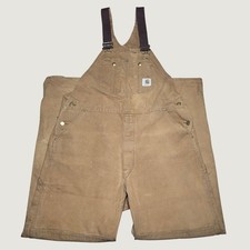 Carhartt Bib Overalls Mens 40x34 Double Knee Duck Canvas Vintage 80s USA Made