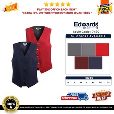 Edwards Garments 7490 Women's V-Neck Economy Essential Polyester Vest