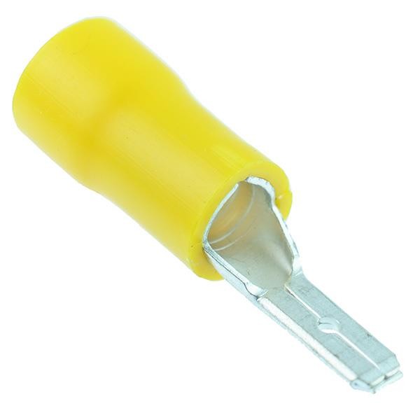 20 x Yellow 2.8mm Male Spade Crimp Connector