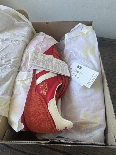 adidas Originals SL 72 RS Size Uk 8 New Red With White Stripes 2024 - Picture 3 of 14
