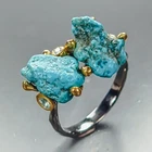 Vintage ring Natural Turquoise Ring 925 Sterling Silver Size 7.5 /R469152